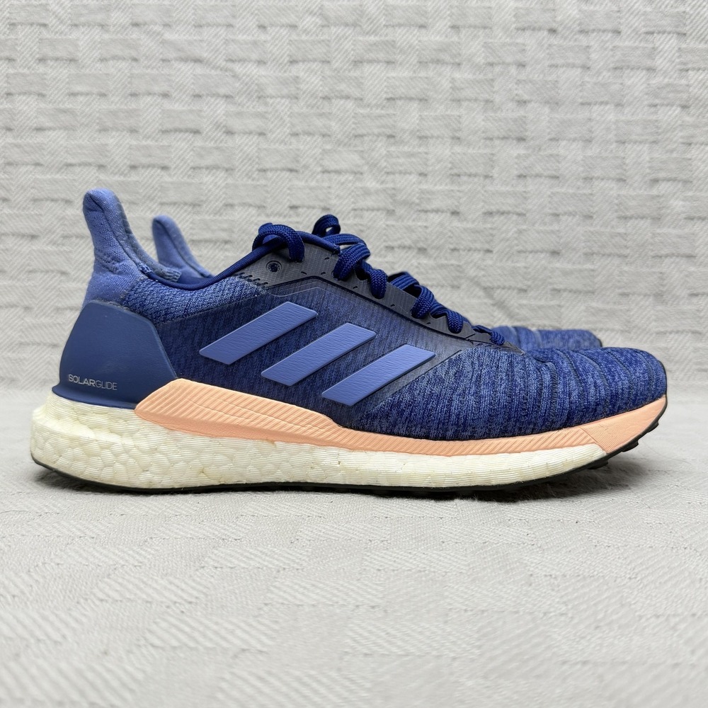 Adidas Solar Glide Shoes Womens Size 6.5 Blue Running Cushioned Sneakers A00334
